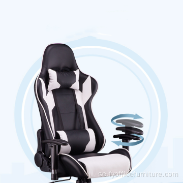 Hela försäljningspris Läder Gaming stol med nackkudde för hemmabaren
